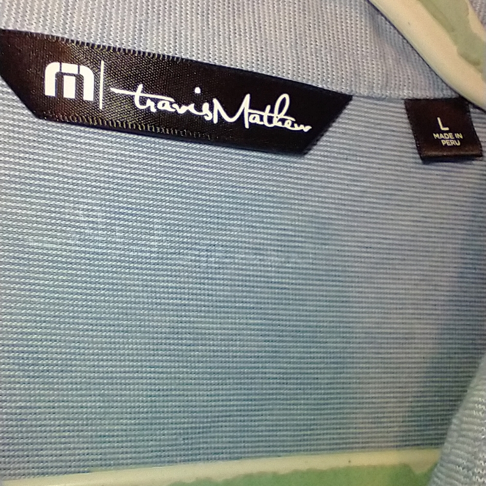 Travis Mathew Short Sleeve Polo Shirt Men's sz Large Conga Logo. - Picture 4 of 8